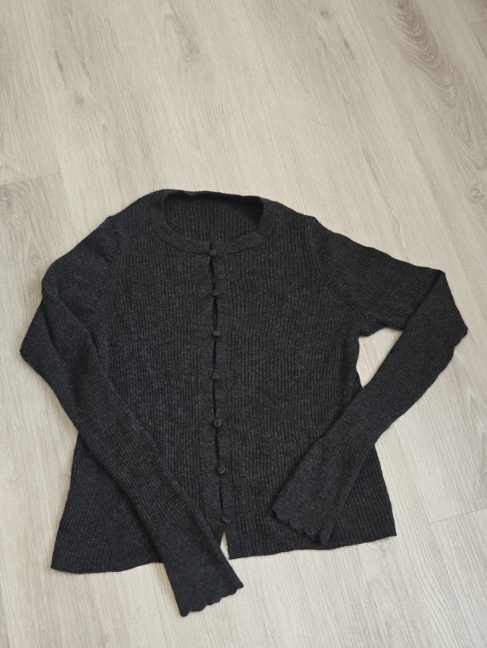 Lululemon Cashmere Scalloped Cuff Cardigan